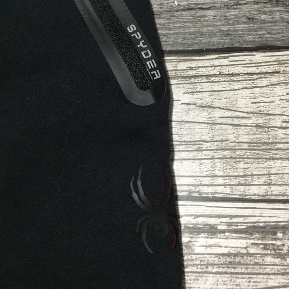 Spyder Proweb Jogger Sweatpants Men’s S Black (Inseam 28) Zip Pockets Tapered - Picture 10 of 12